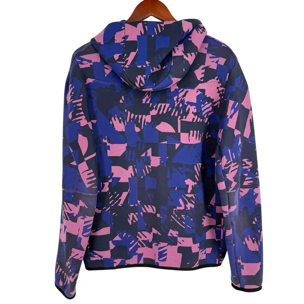 Nike Sportswear Mens Medium Tech Fleece Purple Full Zip Long Sleeve Jacket Top